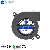 Ventilateur soufflant centrifuge AMB6025M24B DC 24V 6025 60x60x25mm avec contrôle de vitesse PWM, certifié CE UKCA RoHS pour l'électronique OEM ODM
