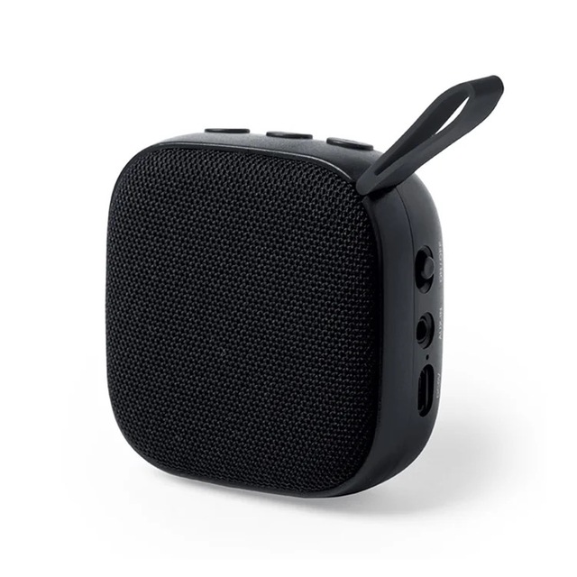 New Fabric Design 3W Mini Portable Compact Design Wireless Bluetooth Speaker with Leather Handle