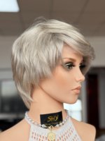 Perruques en cheveux humains SHY Medical, nœuds simples, raie réaliste 5.0, remplacement capillaire pour patients atteints de cancer et souffrant d'alopécie