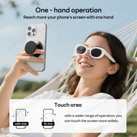Support de téléphone pliable magnétique réglable et flexible, étanche, avec anneau de maintien extensible, support mobile pour avion et bureau (17 cm)