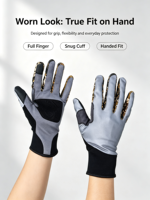 Gants de cyclisme, randonnée, escalade et gym HAIYI, nouveaux, respirants, en nylon, protection UV complète, antidérapants, camouflage, ajustables au poignet.