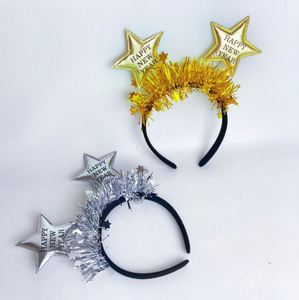 2025 Years Eve Supplies Party Decorations Glitter Five-Pointed <b>Stars</b> Happy New Year <b>Headbands</b> for Kids and Adults - Product Image 1
