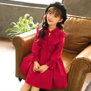 Nuevos Productos en el Mercado Chino: Vestidos de Fiesta Rojos de Manga Larga para Niñas Pequeñas, para Cumpleaños de Bebés, Importación y Exportación - Product Image 2