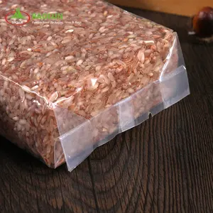 Isı mühürlü Compostable viyolonsel çanta Pa Pe blok alt viyolonsel çanta mutfak gıda koruma için vakum torbalama