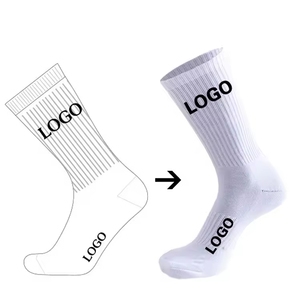 Chaussettes de football personnalisées en gros, chaussettes de sport antidérapantes pour le football et le basketball, pour hommes, enfants et jeunes, avec logo brodé, de haute qualité, athlétiques - Product Image 2
