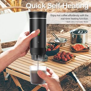 Cắm Trại xe tự sưởi ấm Máy pha cà phê espresso di động du lịch <span class=keywords><strong>USB</strong></span>-C Máy pha cà phê tương thích với cà phê xay nhỏ Viên nang lớn hơn - Product Image 2