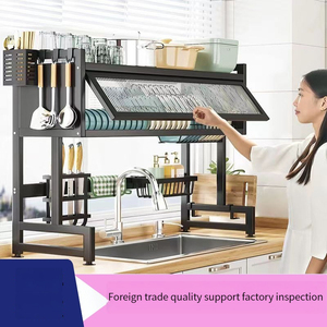 Hot bán món ăn khô giá trên bồn rửa chén đa chức năng món ăn drainer giá - Product Image 2