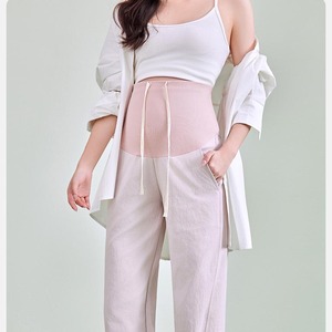 YIYI Nuovi Pantaloni Casual Premaman Primavera Estate a Vita Alta Taglie Forti, Pantaloni Larghi Elasticizzati con Supporto per la <span class=keywords><strong>Gravidanza</strong></span> - Product Image 6
