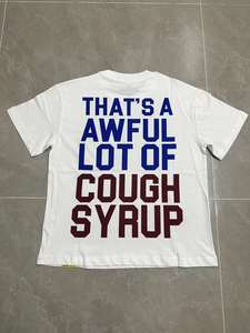 ALOCS Sciroppo per la tosse t-shirt da uomo di alta qualità in cotone 100% classico bianco a manica corta con scansione riflettente per uomo - Product Image 6