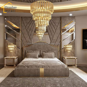 Letto <span class=keywords><strong>Matrimoniale</strong></span> di Lusso per Camera da Letto, Design Minimalista, Imbottito in Tessuto, Disponibile nelle Misure King e Queen, Ideale per Villa - Product Image 4