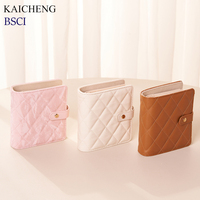 Benutzer definiertes Logo Kleine PU Leder Samt Fall Binder Rechteck Klarer Reiß verschluss Samt Tasche Reises chmuck Aufbewahrung sbuch Organizer