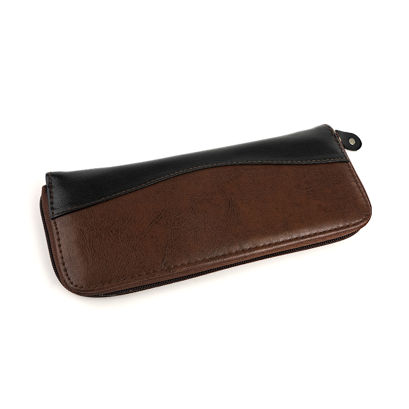 Borsa a forbice Colorblock nera e marrone