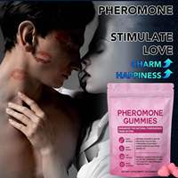 Gummies aux phéromones vegan bio à marque privée, rehausse vos phéromones naturelles, saveur de baies mélangées, 60 unités, phéromone naturelle