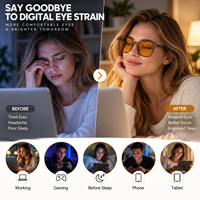 Lunettes d'ordinateur à verres ambrés, anti-lumière bleue, pour le jeu, la lecture, le travail, la conduite, l'extérieur, personnalisables OEM