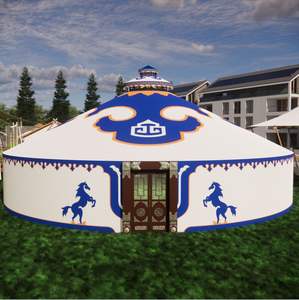 <span class=keywords><strong>Yourte</strong></span> en bambou en acier à pente unique de luxe de nouveau style pour le camping ou l'hébergement - Product Image 5