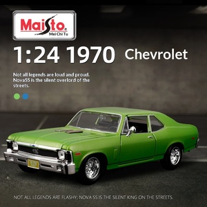 Modellino Auto in Scala 1:24 <span class=keywords><strong>Maisto</strong></span>, Chevrolet Nova SS 1970, Giocattolo in Lega, Simulazione Auto in Metallo, Collezione Die-cast, Regalo - Product Image 5