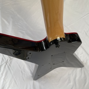 Ánh Sáng Màu Đỏ Guitar Tùy Chỉnh Guitar Điện 6 Dây Nhanh Chóng Tàu Trong Kho Màu Đen Washbu. N - Product Image 6