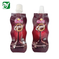 Sachet souple personnalisé de 10g et 15g pour pâte de chocolat, sauce wasabi et arômes, avec bec verseur et soudure trois côtés