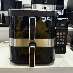Friteuse à air double panier pliable 12L (7L+5L) avec écran tactile et fenêtre de visualisation, version russe, pour la cuisine - Vente en gros - Product Image 2