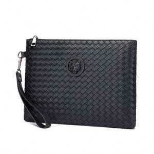 Sac à main pour homme en cuir PU de luxe, design élégant, avec logo - Product Image 1