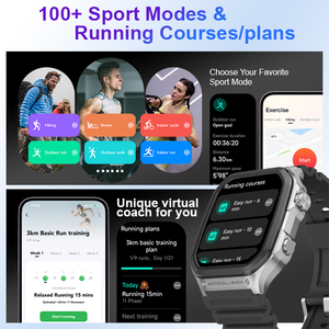 Người đàn ông của GPS ngoài trời thông minh đồng hồ 1.85 TFT màn hình tập thể dục Tracker có tính năng tập thể dục phong vũ biểu thời tiết dự báo Silicone Heart Rate - Product Image 4