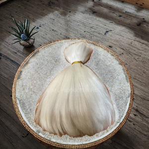 2025 Year Good White Color Straight Remy <strong>Hair</strong> 100% <strong>Yak</strong> Belly <strong>Hair</strong> 12'' Stretched Length - Product Image 2