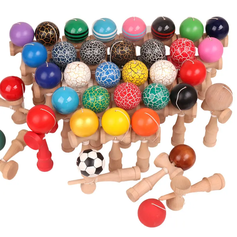 2023 Criança Espada Bola Mão Olho Coordenação Educação Brinquedos Esportes ao ar livre Jogos Crianças Madeira Kendama Toy