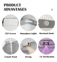Nouveau design de cuvette de toilette en céramique WC bidet sanitaire automatique salle de bain toilette intelligente