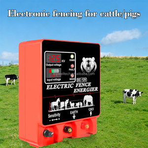 Électrificateur de clôture électrique portable AC/<span class=keywords><strong>solaire</strong></span>/à batterie avec affichage numérique et détecteur de mouvement à distance pour bovins, chèvres et petits animaux d'élevage - Product Image 5