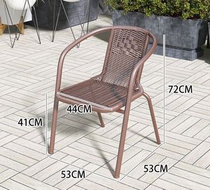Ensemble de salle à manger d'extérieur mince de qualité supérieure <span class=keywords><strong>pour</strong></span> terrasse, avec <span class=keywords><strong>table</strong></span> circulaire en verre, idéal <span class=keywords><strong>pour</strong></span> les petits espaces arrière étroits - Product Image 1