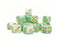 Lot de 1000 dés D6 gris mélangés, 16 mm, coins arrondis, en jade, accessoires de jeu pour Mahjong