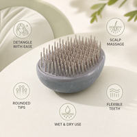 Brosse démêlante pour cheveux en marbre PS+TPEE, peigne de massage du cuir chevelu, brosse anti-nœuds portable pour cheveux secs et humides, logo personnalisé, OEM, vente en gros, usine
