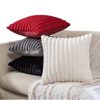 Housse de coussin en fausse fourrure lavable, anti-statique, anti-bactérienne, douce et moelleuse, pour hôtel, hôpital, maison