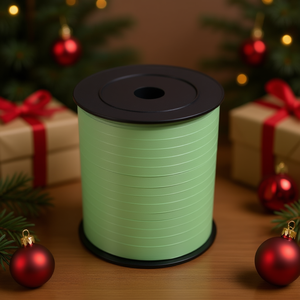 Cintas Navideñas Party Love de 500 m, Color Verde Mate, Suministros de Decoración Festiva - Product Image 2