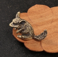 Ornement en laiton mignon écureuil Animal Arrangement thé Pet Table Pet artisanat cadeau