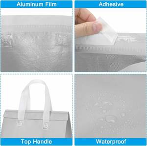 Sac isotherme jetable écologique en non-tissé coloré pour gâteaux, déjeuners, restaurants et écoles - Product Image 3