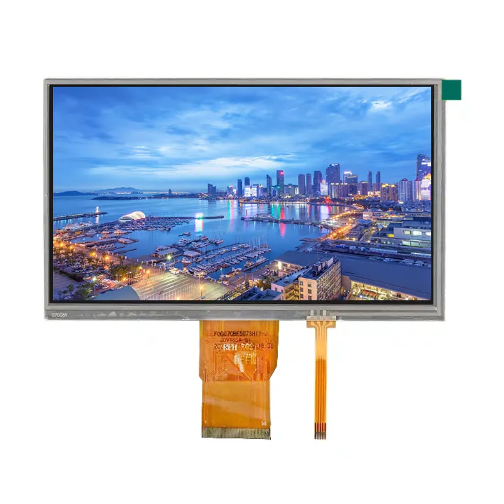 Pantalla táctil resistiva de alto brillo para exteriores, 1000 NITs, 800x480, 50 pines, módulo LCD TFT de 7 pulgadas, panel LCD, pantalla LCD