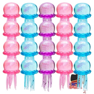 Jelly Fish Slow Rise Relief Fidget Stress Fuzz Ball Jellyfish Ice Squeeze <b>Cube</b> Toy Soft Decompression Squishy for Stress Relief - Product Image 1