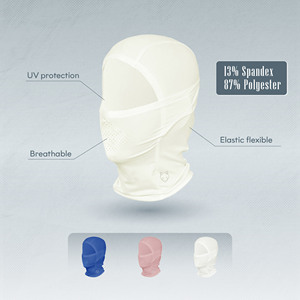Cache-cou respirant anti-UV en Spandex et Polyester, unisexe, pour adulte, réglable, blanc, bleu, rose - Product Image 1