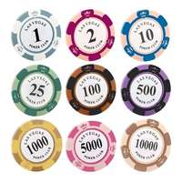 Jetons de poker en argile de qualité supérieure |   Jetons de jeu bicolores de qualité casino pour Mahjong et Poker, jetons de poker personnalisés