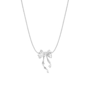 Collana con Fiocco in Argento Sterling 925, Stile Giovanile <span class=keywords><strong>Chaebol</strong></span>, Superficie Fotosensibile di Lusso Leggero di Alta Gamma - Product Image 5
