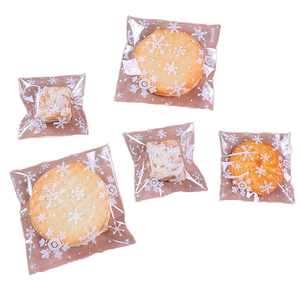 Paquete de 100 Bolsas para Golosinas con Diseño de Copo de Nieve, Autoadhesivas, Resellables, de Celofán PP Reciclable, de Grado Alimenticio, para Paletas - Product Image 1