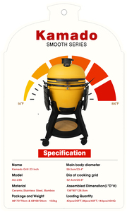 Auplex AU-23S Parrilla de Carbón Cerámica Kamado de 23 Pulgadas, Portátil, Plegable, con Carrito, Barbacoa Multifuncional para Exteriores, Ahumador y <span class=keywords><strong>Asador</strong></span> - Product Image 5