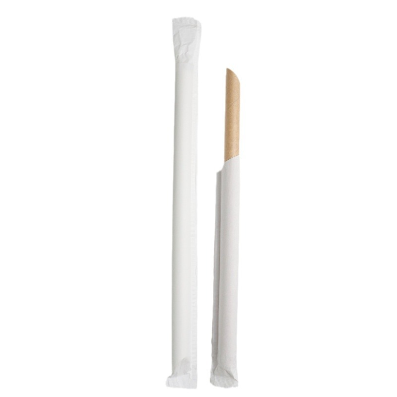Kraft Paper Straws Food Grade Color Individually Wrapped Pearl Milk Tea Juice Disposable 8kg Non-Degradable Aifeng Straight Pipe