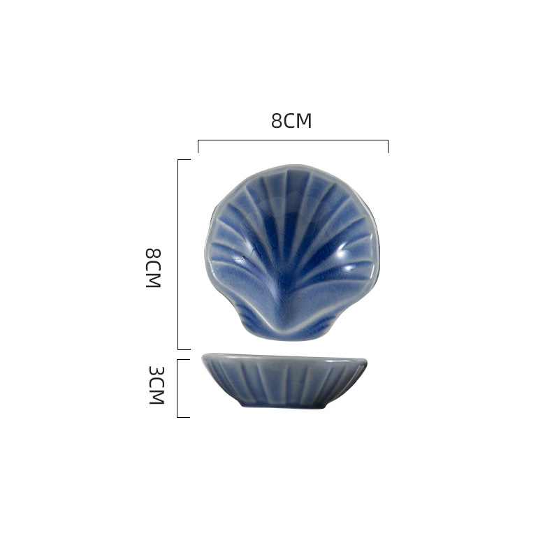 Ice crack glaze pure color-sapphire blue
