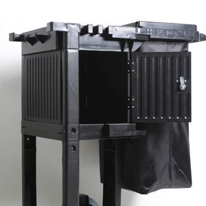 Chariot de nettoyage robuste avec armoire et couvercle verrouillables pour outils de nettoyage - Product Image 3