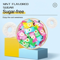 Sugar Free Honey Mint Candy Round Ring Shape Compressed Tablet Candy Mixed Fruit Flavor Breath Fresh Bulk Hotel Reception Sweets