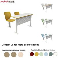 Chaise d'étude pour étudiant Tissu d'ameublement Sièges de théâtre Double table et ensembles de chaises Mobilier scolaire de base Bureau d'école primaire