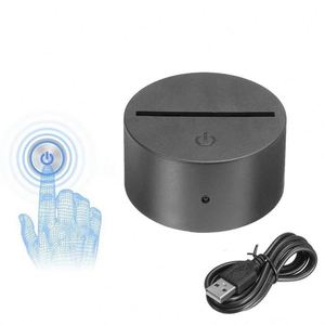 Base de Lámpara de Mesa Acrílica 3D con Cable USB y Panel Acrílico Personalizado, Luz Nocturna de 7 Colores, Bases de Luz LED 3D Coloridas - Product Image 1
