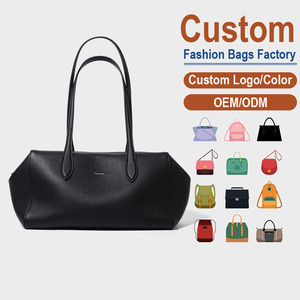 Bolso de Hombro de Cuero Genuino Estilo Boston para Mujer, Vintage, Gran Capacidad, Versátil - Product Image 1